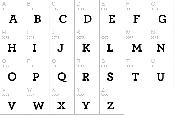 ArcherPro Bold uppercase A-Z preview