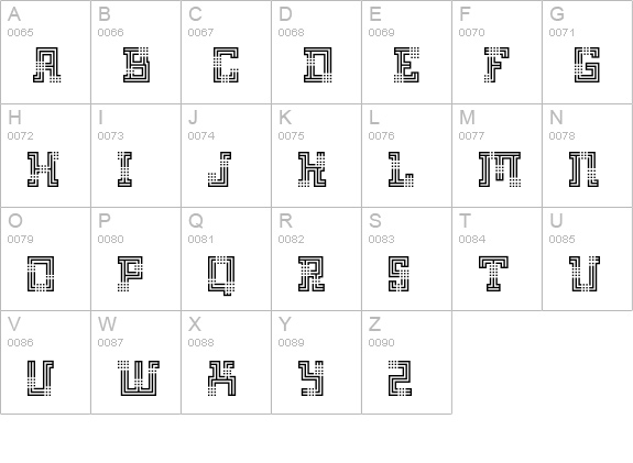 Archian-BoogieWoogie uppercase A-Z preview