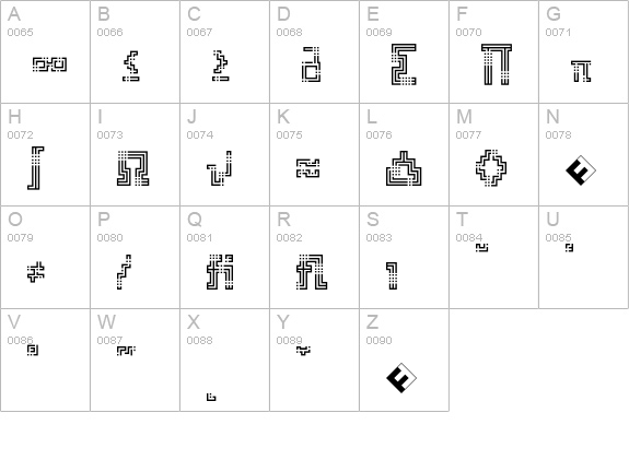 Archian-BoogieWoogieExpert uppercase A-Z preview