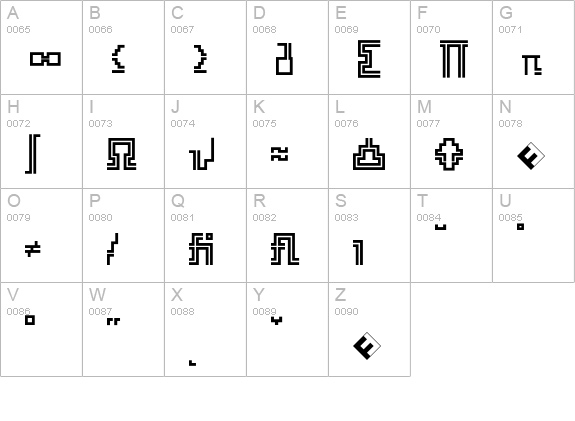 Archian-NightExpert uppercase A-Z preview
