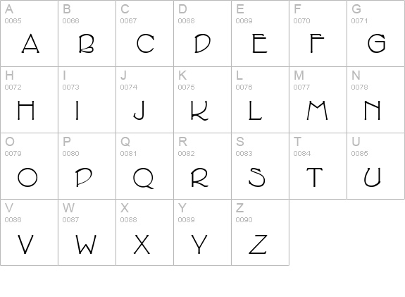 Archibald uppercase A-Z preview