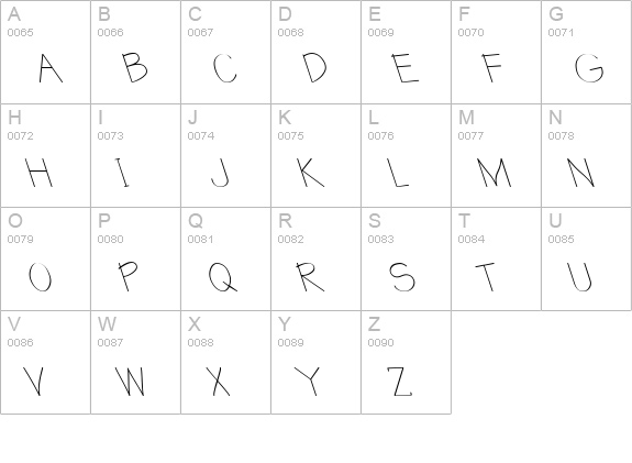 Architect Lefty uppercase A-Z preview