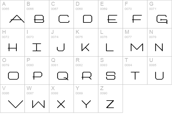Architext Bold uppercase A-Z preview