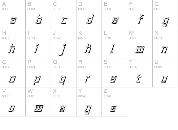 ArchitypoShadow-Oblique uppercase A-Z preview