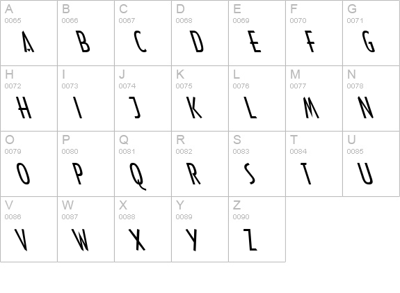 Arcitectura Lefty uppercase A-Z preview