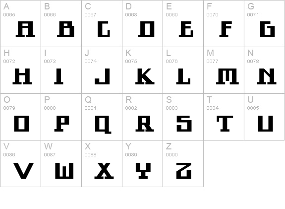 Arcturus uppercase A-Z preview