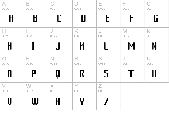 Ardour GM uppercase A-Z preview