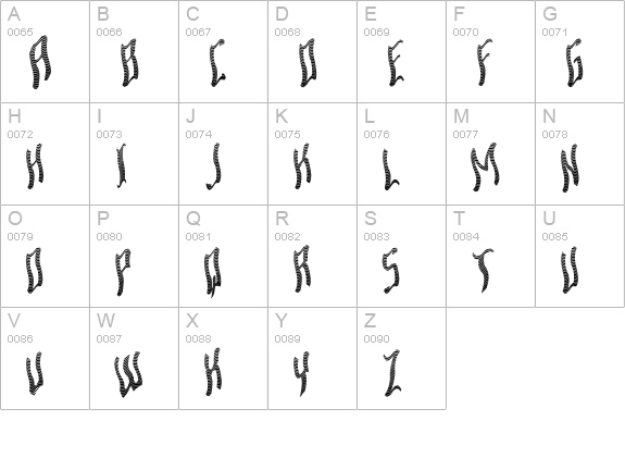 Ardour Waved uppercase A-Z preview
