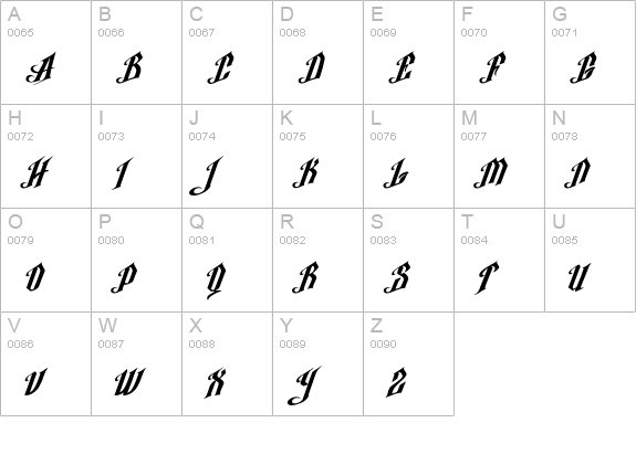 Argel Font uppercase A-Z preview