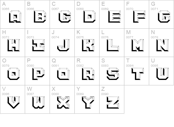 Argentum White uppercase A-Z preview