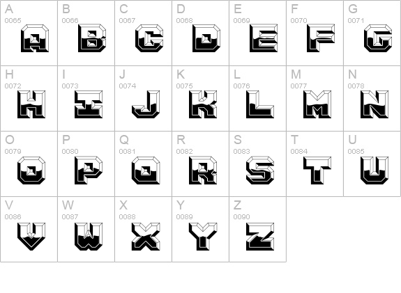 ArgentumShine uppercase A-Z preview