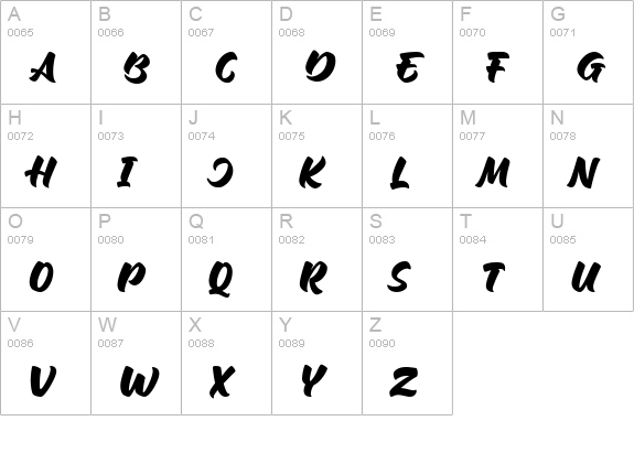 Argiss Font uppercase A-Z preview