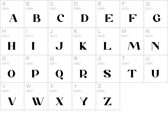 Argithea uppercase A-Z preview