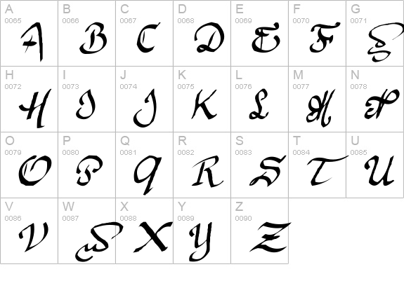 Argor Man Scaqh uppercase A-Z preview