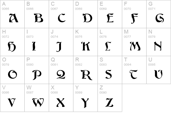 Argos Regular uppercase A-Z preview
