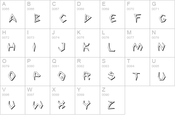 Argosy 3D uppercase A-Z preview