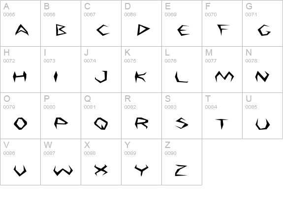 Argosy Expanded uppercase A-Z preview