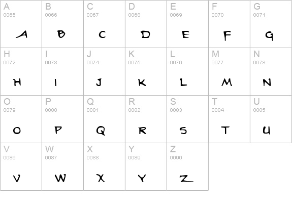 Arilon uppercase A-Z preview