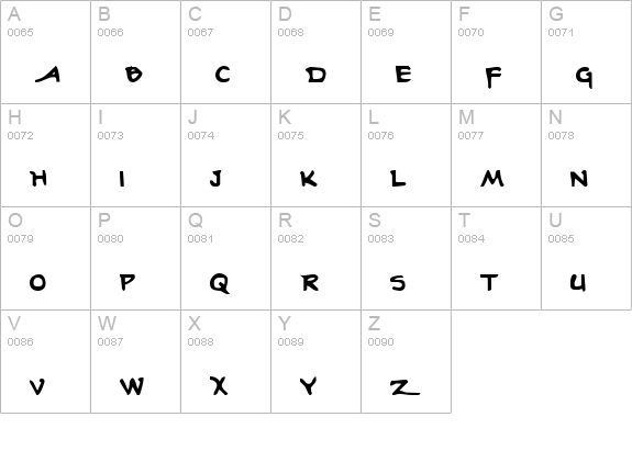 Arilon Bold uppercase A-Z preview