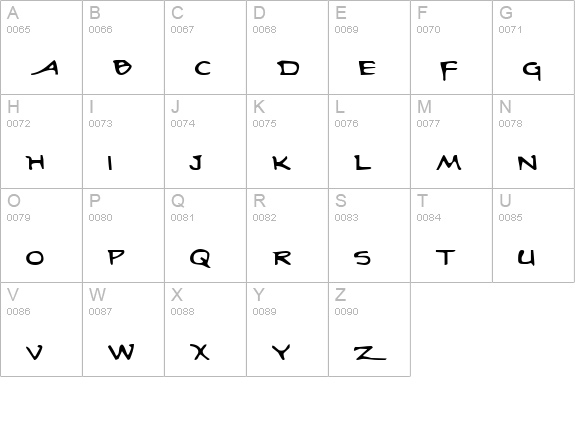 Arilon Expanded uppercase A-Z preview