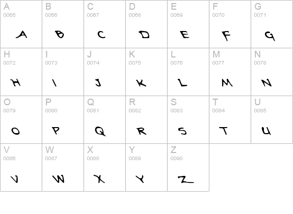 Arilon Leftalic uppercase A-Z preview
