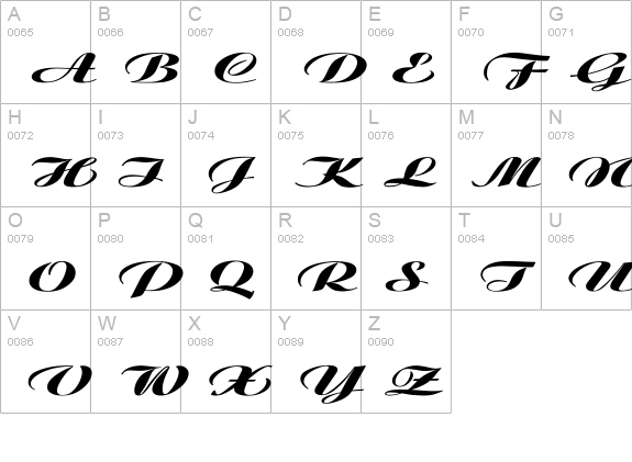 Ariston Ex uppercase A-Z preview