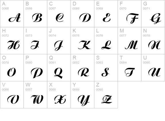 Ariston Extra uppercase A-Z preview