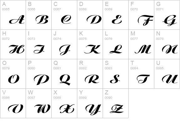 Ariston Wd uppercase A-Z preview