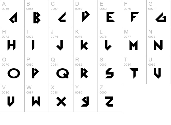 Arkanoid Solid uppercase A-Z preview