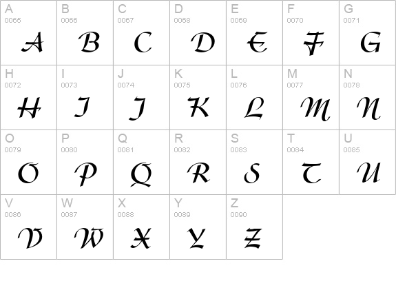 Arkona Medium uppercase A-Z preview