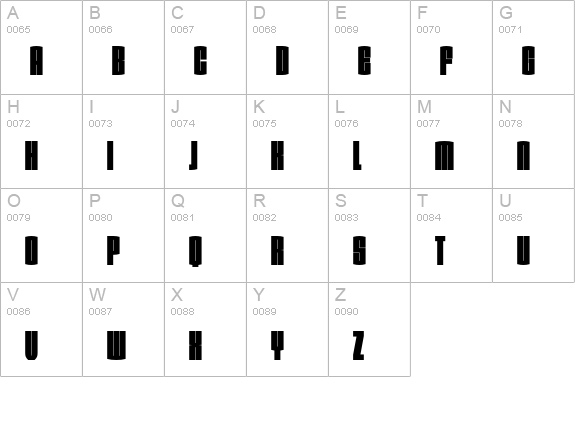 Armada-BlackCompressed uppercase A-Z preview