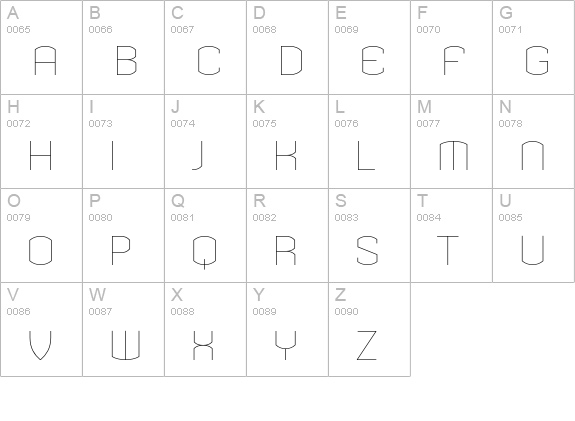 Armada-Thin uppercase A-Z preview