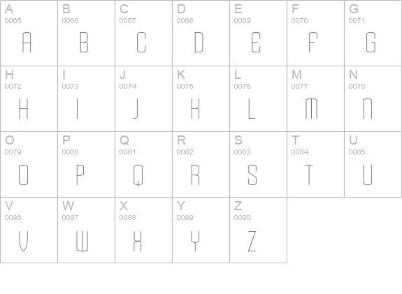 Armada-ThinCondensed uppercase A-Z preview