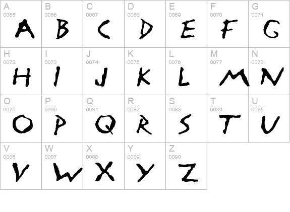 Armageddon uppercase A-Z preview