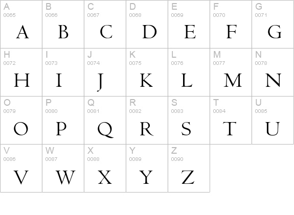 Armand uppercase A-Z preview
