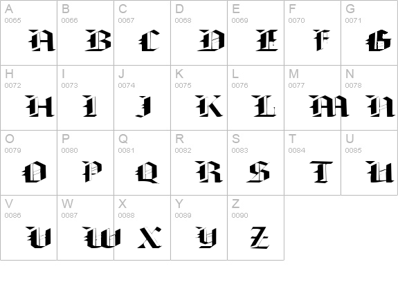 ArmedaExpandedSSK uppercase A-Z preview