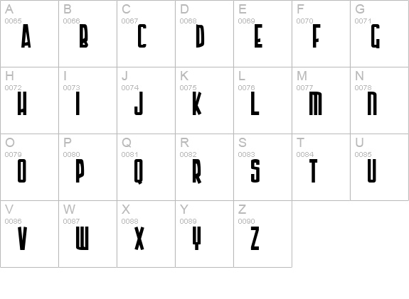 Armor Piercing uppercase A-Z preview
