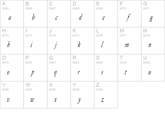 Army of Darkness Italic uppercase A-Z preview