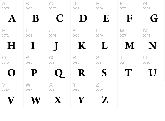 Arno Pro Bold uppercase A-Z preview