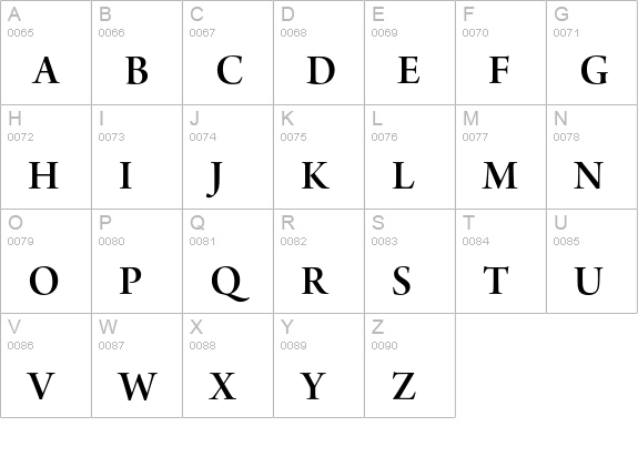 Arno Pro Semibold Display uppercase A-Z preview
