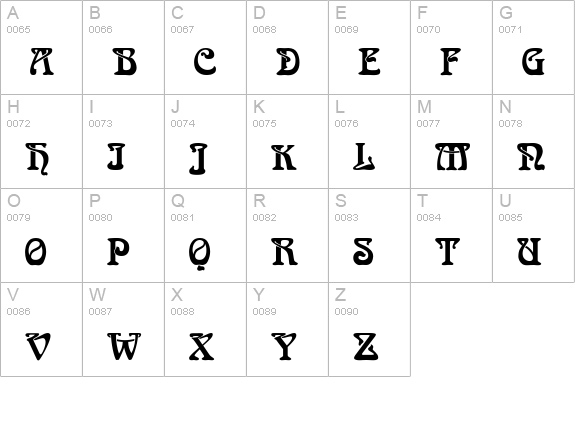 ArnoldBoecklin-ExtraBold uppercase A-Z preview