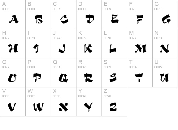 Arriba Std uppercase A-Z preview