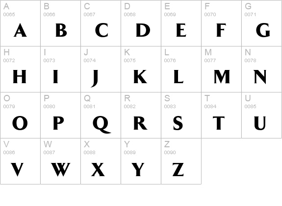ArrowBlack uppercase A-Z preview