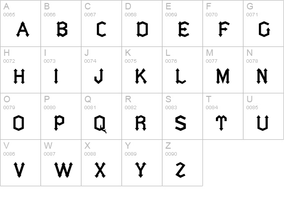ArrowheadLake uppercase A-Z preview
