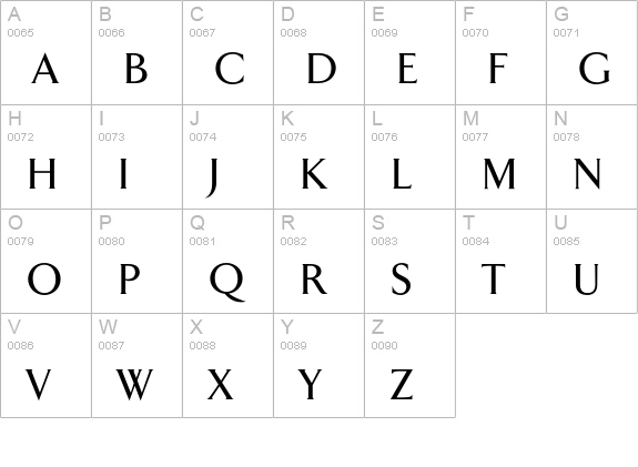 ArrowMedium uppercase A-Z preview