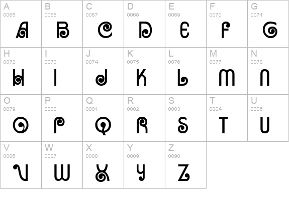Arruba uppercase A-Z preview
