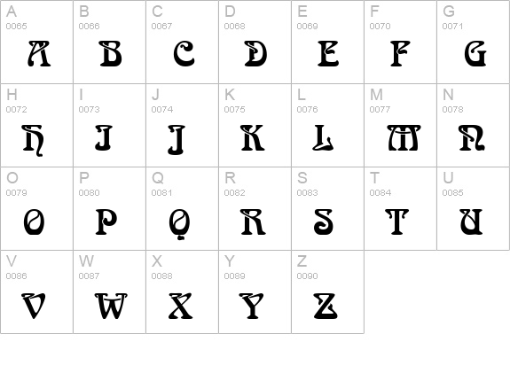 Art Deco SSi uppercase A-Z preview