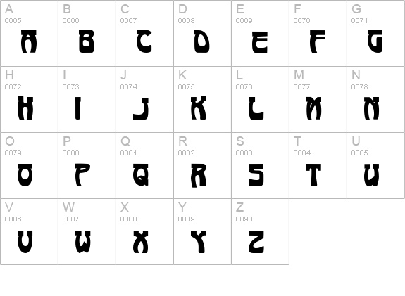 Art-Nouveau 1895 uppercase A-Z preview