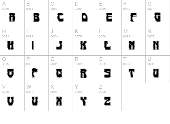 Art-Nouveau 1895-Contour uppercase A-Z preview