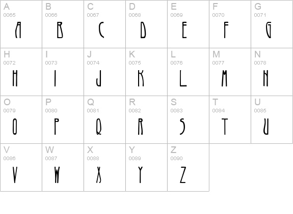 Art-Nouveau 1900 uppercase A-Z preview